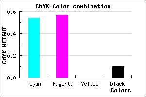 #6964E6 color CMYK mixer