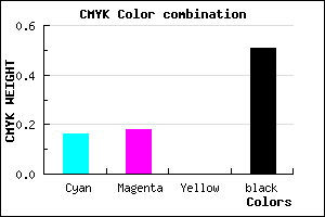 #69677D color CMYK mixer