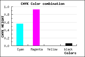 #6911F0 color CMYK mixer