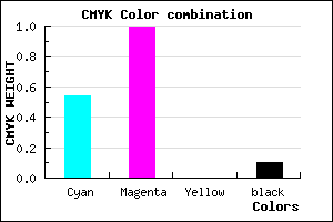 #6902E6 color CMYK mixer