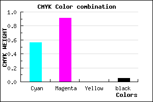 #6915F1 color CMYK mixer