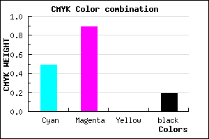 #6916CE color CMYK mixer