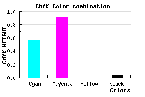 #6916F5 color CMYK mixer