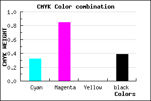 #69179B color CMYK mixer