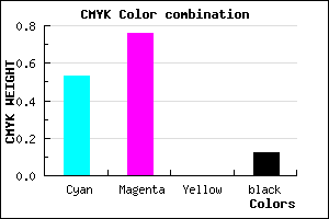 #6935E1 color CMYK mixer