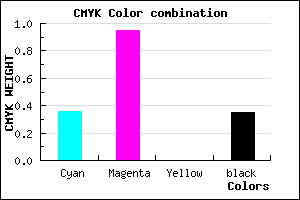 #6909A5 color CMYK mixer