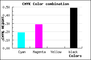 #695B81 color CMYK mixer