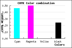 #6961C3 color CMYK mixer