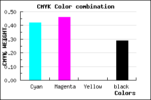 #6962B6 color CMYK mixer