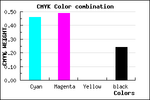 #6962C2 color CMYK mixer