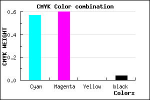 #6962F4 color CMYK mixer
