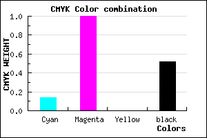 #6A007B color CMYK mixer