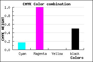 #6A007F color CMYK mixer