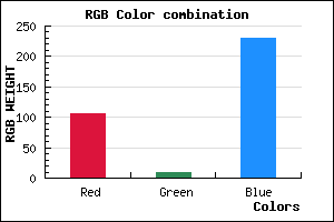 rgb background color #6A0AE6 mixer