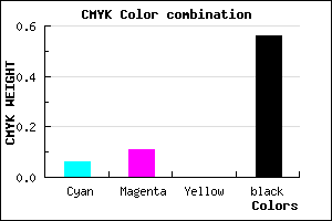 #6A6571 color CMYK mixer