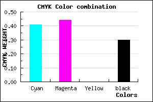 #6A65B3 color CMYK mixer