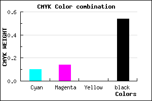 #6A6676 color CMYK mixer