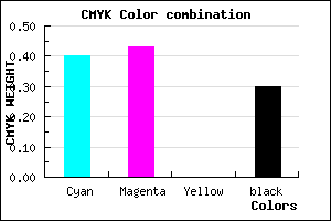 #6A66B2 color CMYK mixer