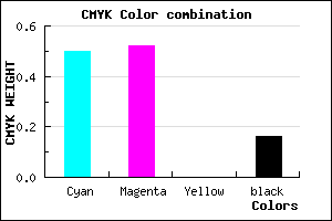 #6A67D5 color CMYK mixer
