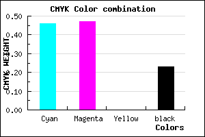 #6A68C4 color CMYK mixer