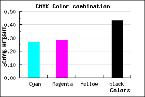 #6A6991 color CMYK mixer