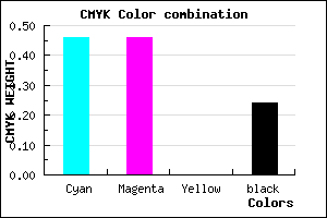 #6A69C3 color CMYK mixer