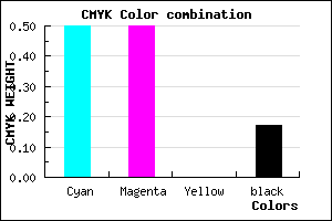 #6A69D3 color CMYK mixer