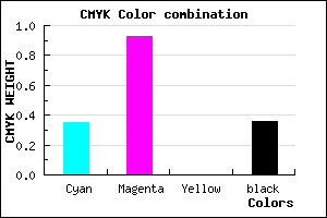 #6A0BA3 color CMYK mixer