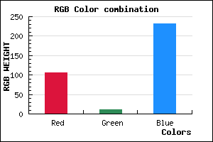 rgb background color #6A0BE8 mixer
