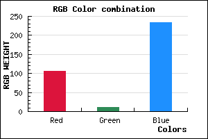 rgb background color #6A0BE9 mixer