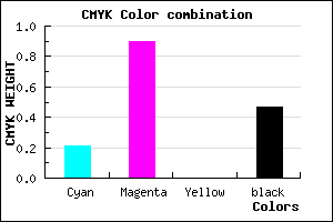 #6A0D87 color CMYK mixer