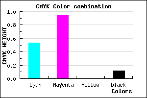 #6A0DE1 color CMYK mixer