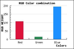 rgb background color #6A0EC2 mixer
