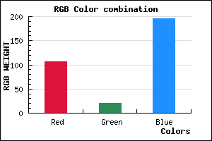 rgb background color #6A15C3 mixer