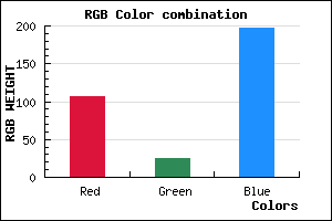rgb background color #6A19C5 mixer