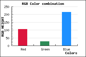 rgb background color #6A1CD7 mixer