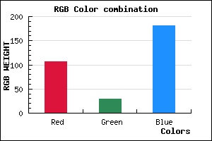 rgb background color #6A1DB5 mixer