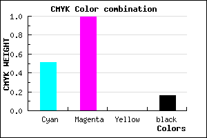 #6A03D7 color CMYK mixer