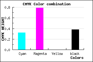 #6A219D color CMYK mixer