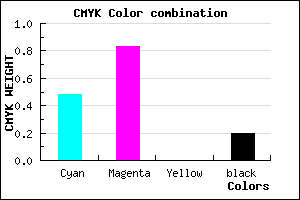 #6A22CD color CMYK mixer
