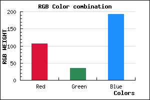 rgb background color #6A23C1 mixer