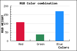 rgb background color #6A24AA mixer