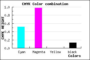 #6A04DE color CMYK mixer
