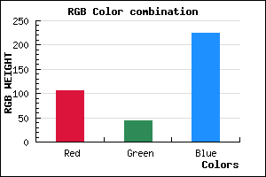 rgb background color #6A2BE1 mixer