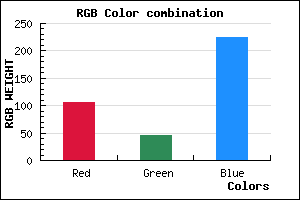 rgb background color #6A2DE1 mixer