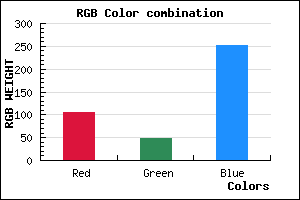 rgb background color #6A30FC mixer