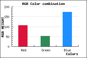 rgb background color #6A34AE mixer