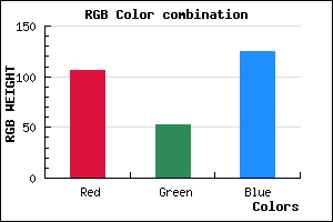rgb background color #6A357D mixer