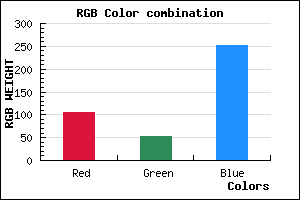 rgb background color #6A35FB mixer