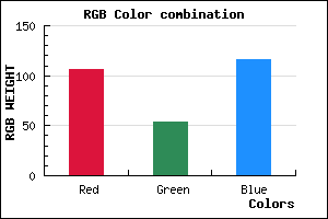 rgb background color #6A3674 mixer